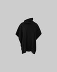 IAMXIAA Asymmetric Turtleneck Knit Cape Poncho