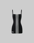 WARDEN EDGE Triple Stripe Minimalist Bodycon Dress - PINKPARKS