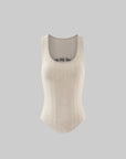 Rase le sol Ribbed Embroidered Tank Top