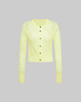 IAMXIAA Sheer Knit Button Up Cardigan