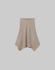 ROVENTE Asymmetric Drape Midi Skirt - PINKPARKS