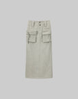 ROVENTE Utility Pocket High-Waist Denim Skirt - PINKPARKS