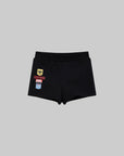 WARDEN EDGE Embroidered Patch Detail Shorts - PINKPARKS