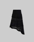 Rase le sol Asymmetrical Tiered Maxi Skirt - PINKPARKS