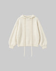 WARDEN EDGE Sweat à capuche en maille texturée oversize avec cordons extra-longs