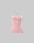 Rase le sol Embroidered Slogan Stretch Cami Top - PINKPARKS