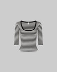 IAMXIAA Retro Striped Slim Top