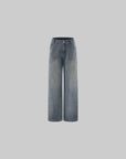 Rase le sol Veste en jean délavée & Ensemble pantalon large