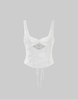 ROVENTE Satin Lace Tank & Mermaid Skirt Set