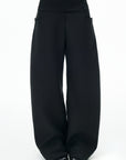 IAMXIAA Low-Rise Double Button Oversized Wide Leg Tailored Pants