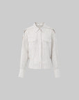 IAMXIAA Relaxed Pinstripe Button-Up Shirt