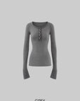 Rase le sol Layered Henley Knit Top, Racerback Tank & Striped Micro Shorts Set