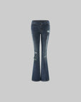 Rase le sol Distressed Low-Rise Flared Jeans