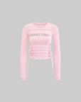 DreamyNerd Blush Lace Up Tee