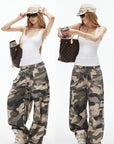 IAMXIAA Camo Wide-Leg Utility Pants