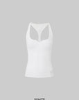 IAMXIAA Angel Logo Ribbed Racerback Tank Top