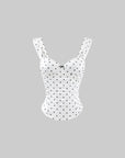 ROVENTE Polka Dot Structured Corset Camisole