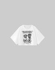 WARDEN EDGE Cropped Dog Graphic Tee with Vintage Street Edge - PINKPARKS