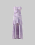 DreamyNerd Mesh Cascade Ruffle Gown - PINKPARKS
