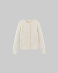 ROVENTE Cable Knit Button Cardigan