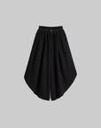 DOINDULGE Asymmetric Textured Wide-Leg Palazzo Pants