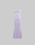 DreamyNerd Lavender Sheer Contour Maxi Dress