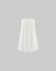 0122stepll Pleated Tube Top & Long Skirt Set