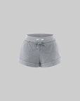 WARDEN EDGE Waffle Crop Tee & Drawstring Shorts Set
