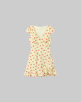 DreamyNerd Ruffle Hem Floral Mini Dress - PINKPARKS