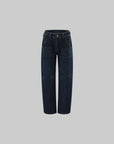 WARDEN EDGE Washed Low-Rise Barrel Jeans