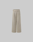 ROVENTE Asymmetric Waist Wide-Leg Trousers - PINKPARKS