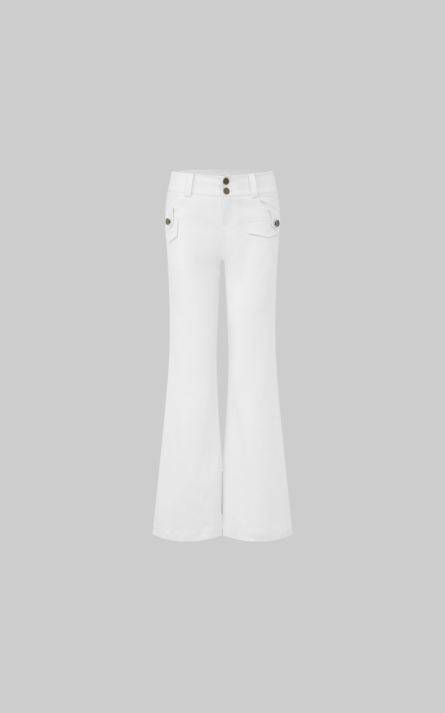 IAMXIAA Low-Rise Flared Pants with Pocket Detail
