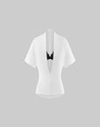 ROVENTE ドレーププランジツーピースTシャツ