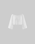 Rase le sol Asymmetric Off-Shoulder Cropped Top