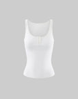 WARDEN EDGE Débardeur Minimaliste à Encolure Ronde Henley