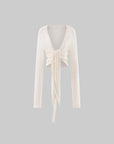 0122stepll Tie-Front Cardigan Button Knit Vest Maxi Skirt Set