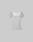 IAMXIAA ヴィンテージウォッシュ ワイドレッグデニムパンツ