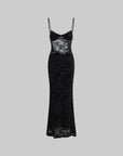 ROVENTE Sheer Velvet Maxi Dress - PINKPARKS