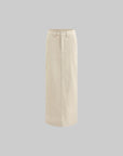 ROVENTE Structured High-Waist Column Maxi Skirt - PINKPARKS