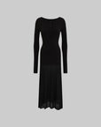 WARDEN EDGE Off-Shoulder Knitted Midi Dress - PINKPARKS