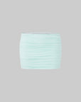 IAMXIAA Mint Ruched Micro Mini Skirt