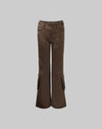 ROVENTE Satin Utility Flare Pants - PINKPARKS