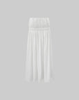 ROVENTE Gathered Cotton Maxi Skirt - PINKPARKS