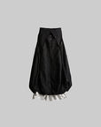 DOINDULGE Textured Layered Maxi Skirt with Braided Details
