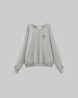 WARDEN EDGE Oversized Grey Sweatshirt with Embroidered W Logo