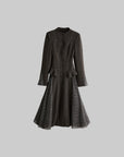 DOINDULGE Deconstructed Stand-Collar Paneled Trench Coat