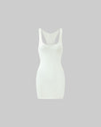 0122stepll 스컬프티드 레이서백 탱크 미니 드레스
