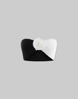 0122stepll Ensemble Bandeau Rose Contrasté & Jupe Longue