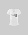 WARDEN EDGE T-shirt à col en V avec slogan