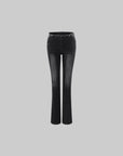 Rase le sol Low-Rise Washed Flared Pants